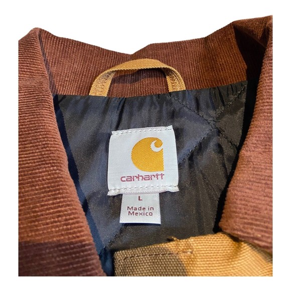 Carhartt Quilted Heavy Jacket Men Size Large Brown  (RN 14806) C003-BRN - Picture 6 of 7